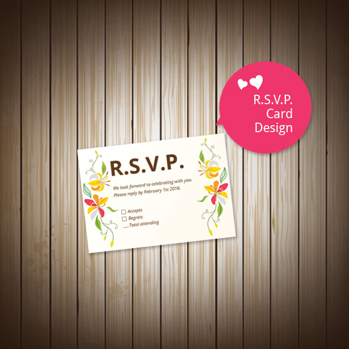 R.S.V.P. Card Design 婚礼出席回应卡设计