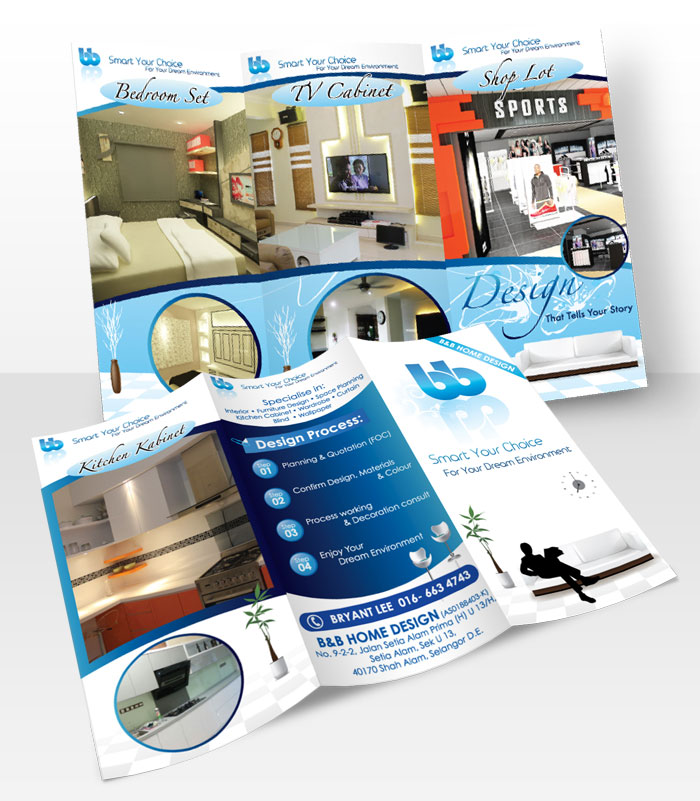 B&B Home Design Trifold Interior Brochure