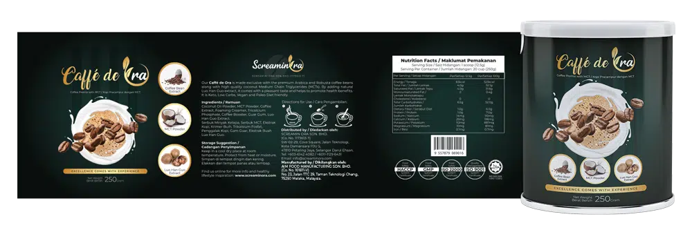 Caffe de Ora packaging design Caffe de Ora packaging design