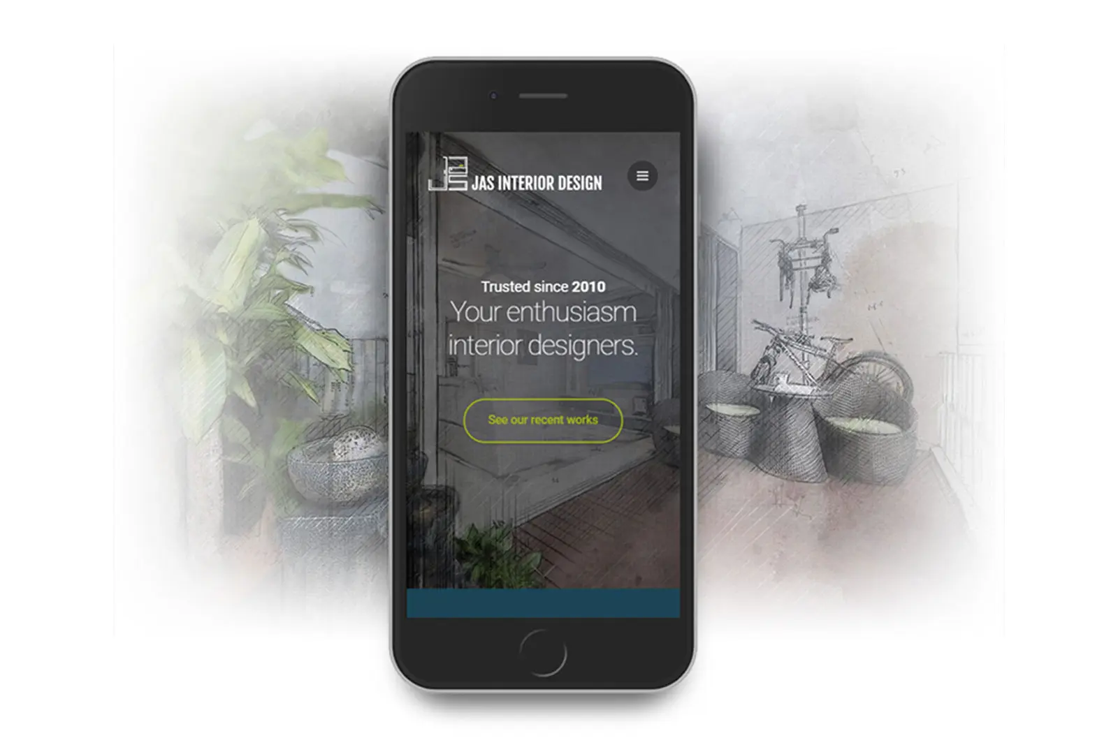 mobile responsive website for JAS Interior Design