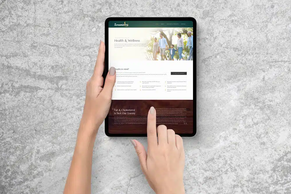 website showcase on ipad for screaminora website showcase on ipad for screaminora