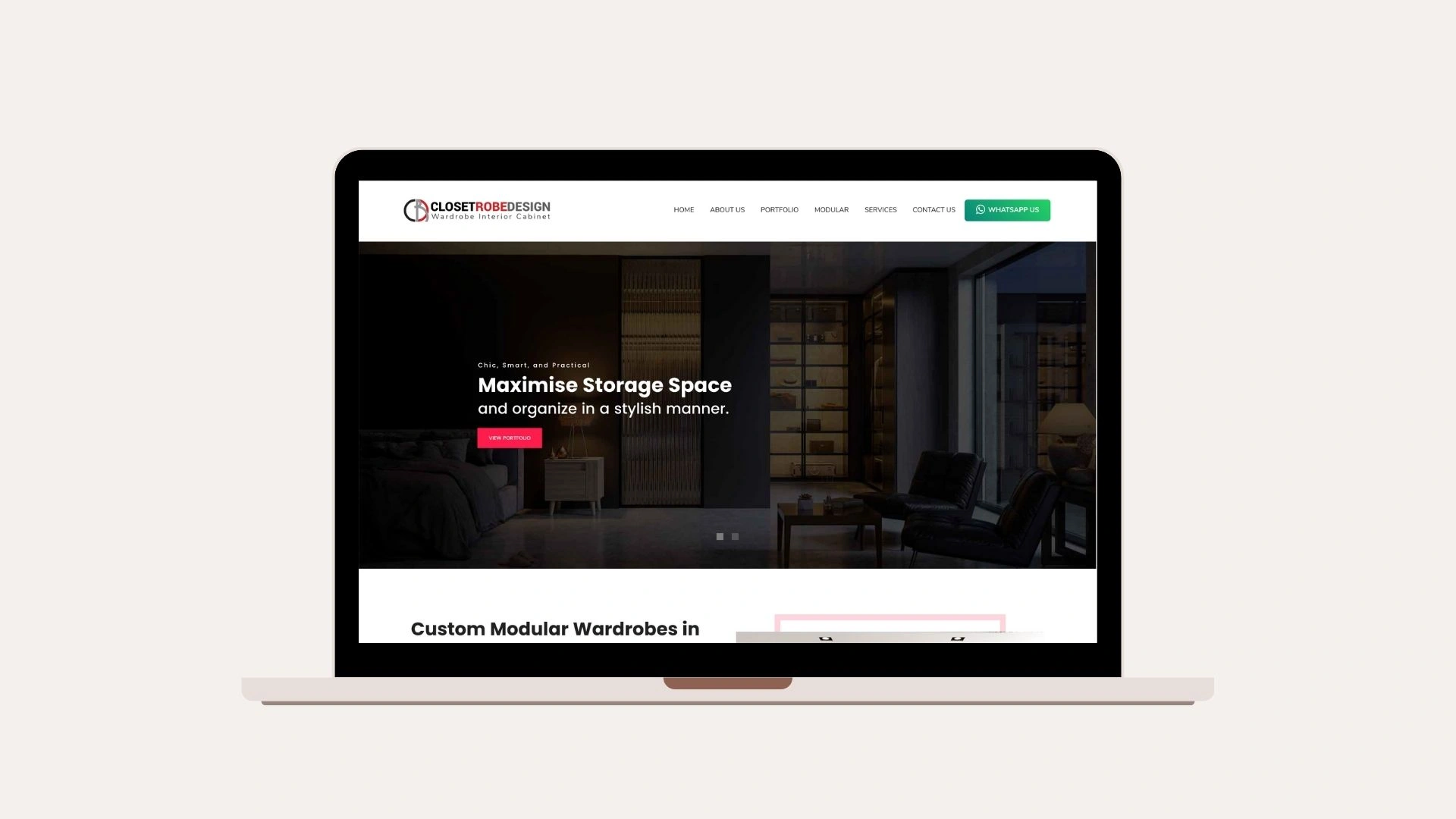 closetrobe website design
