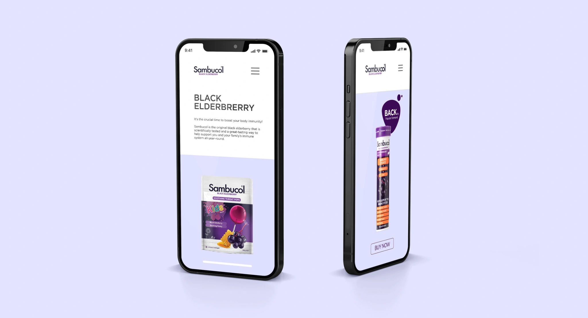 sambucol social banner design on mobile