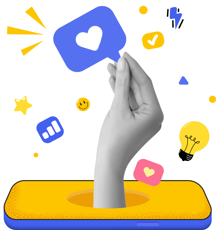 social media post illustration