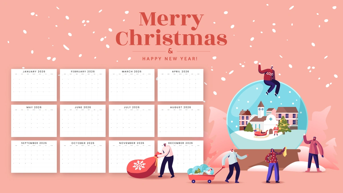 Free 2026 Monthly Calendar